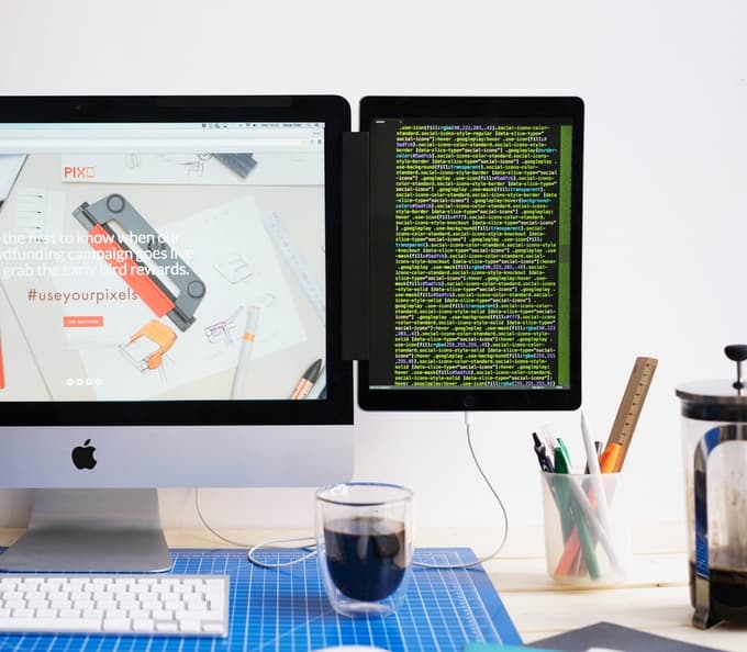 iMac 21.5" + Pixo + iPad Pro = 60% more screen