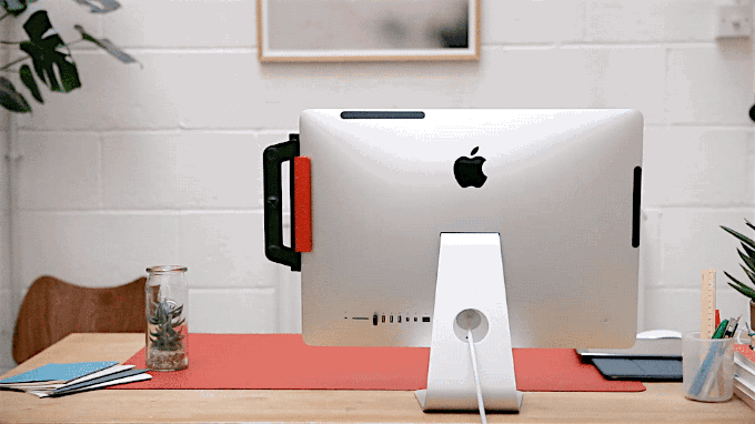 Super strong magnets secure the mount to your display